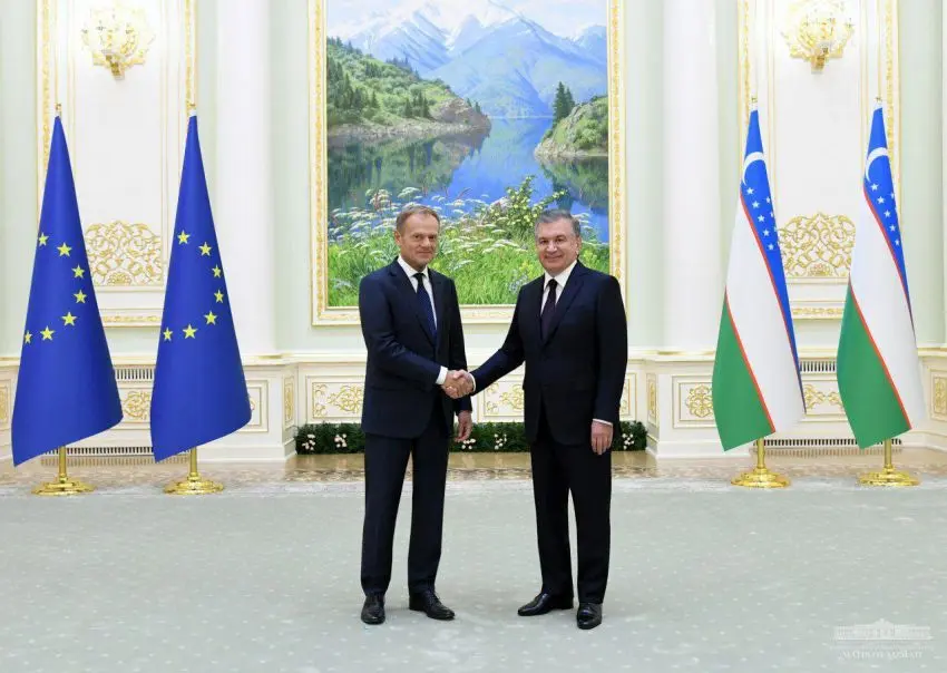 Shavkat Mirziyoyev Yevropa kengashi prezidentini qabul qildi