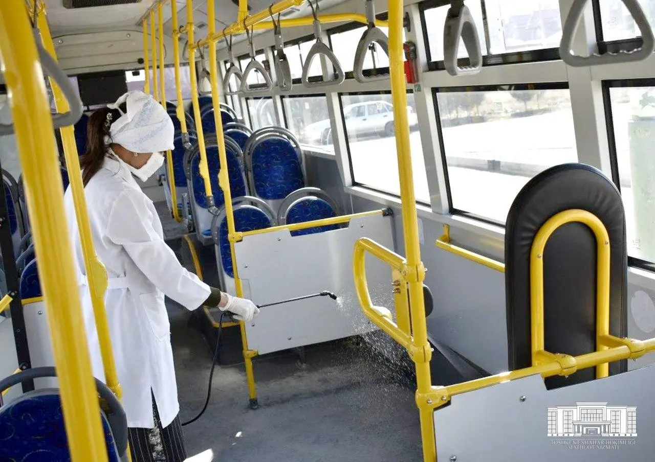 “Toshshahartransxizmat” AJ avtobuslarida maxsus sanitariya tadbirlari o‘tkazilmoqda