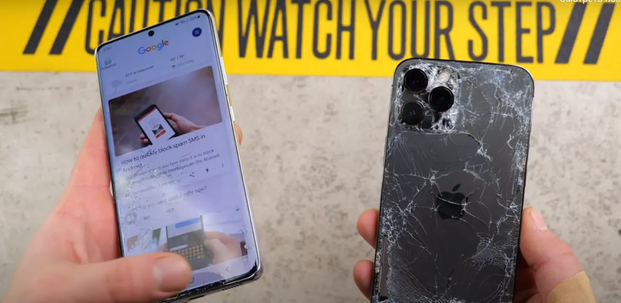Samsung Galaxy S21 Ultra va iPhone 12 Pro Max mustahkamlik testidan o‘tkazildi (video)