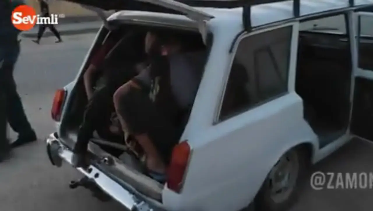 Surxondaryoda haydovchi “Jiguli”da 16 nafar fuqaroni olib ketayotgani aniqlandi (video)