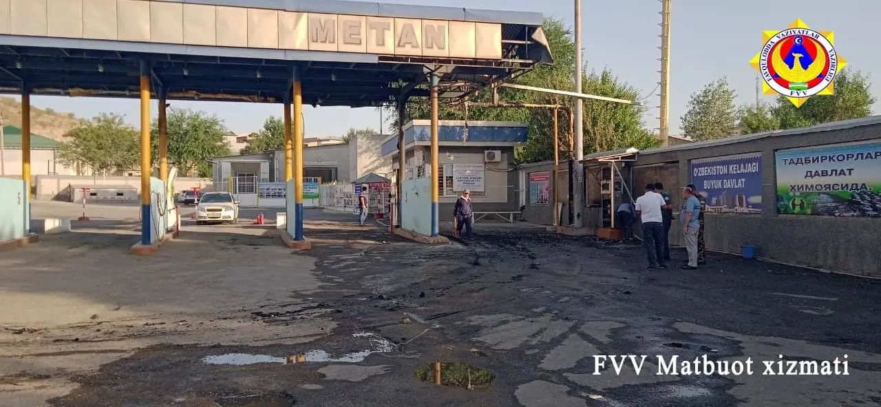 Jizzaxda gaz zapravkada turgan Matiz va Nexia yonib ketdi