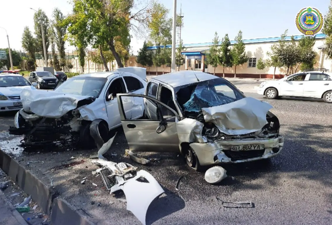 Toshkentda Matiz va Nexia to‘qnashuvi oqibatida uch kishi jarohatlandi
