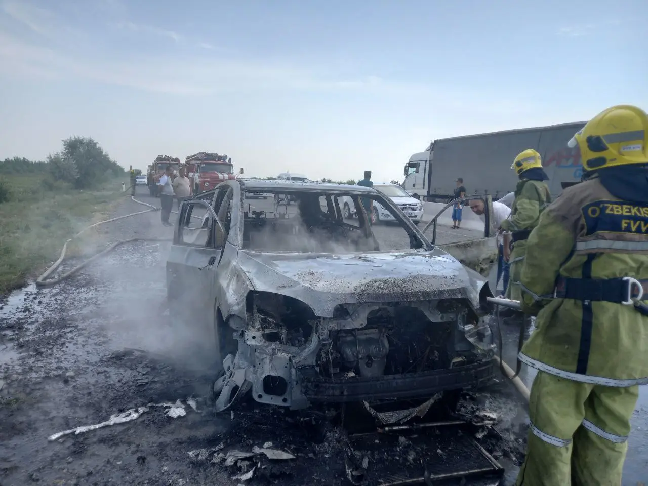 Farg‘onada harakatlanib ketayotgan Orlando yonib ketdi