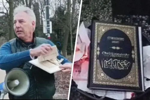 Niderlandiyada faol Shvetsiyadagi aksiyani qo‘llab-quvvatlash uchun Qur’onni yirtib tashladi