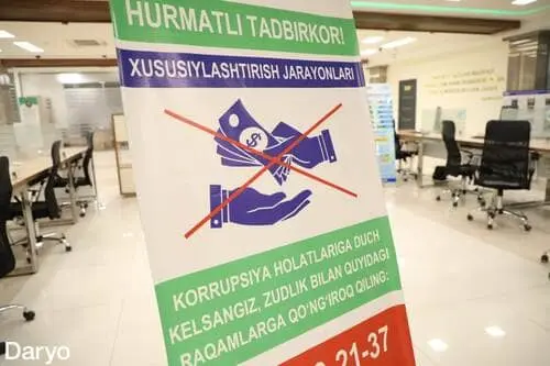 O‘zbekistonda korrupsiyaga qarshi indeksida yuqoriladi