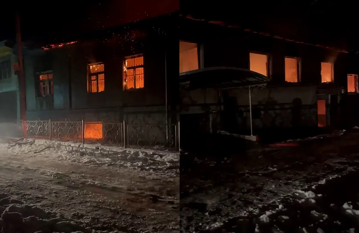 Toshkent viloyatida bir-biriga tutash xonadonlarda yong‘in yuz berdi (video)