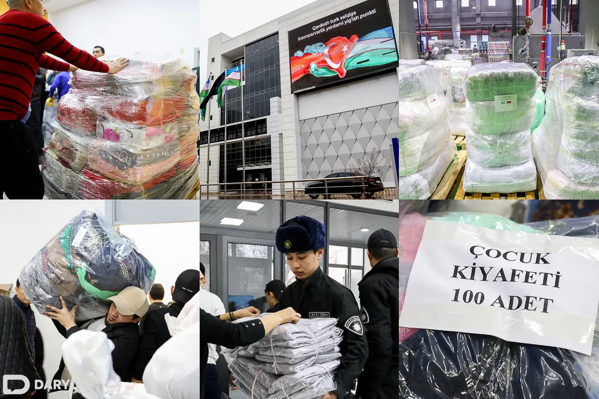 Turkiyadagi zilziladan jabr koʻrganlar uchun Toshkentda tashkil etilgan moddiy yordam markazi (foto, video)