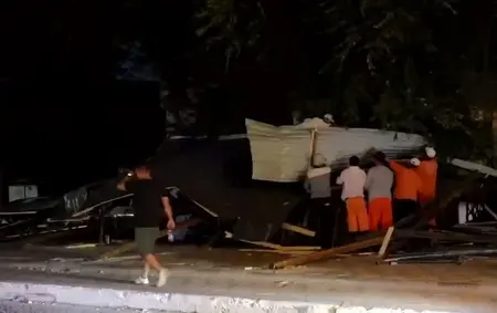 Toshkentda qurilganiga uch kun bo‘lgan avtobus bekati qulab tushdi