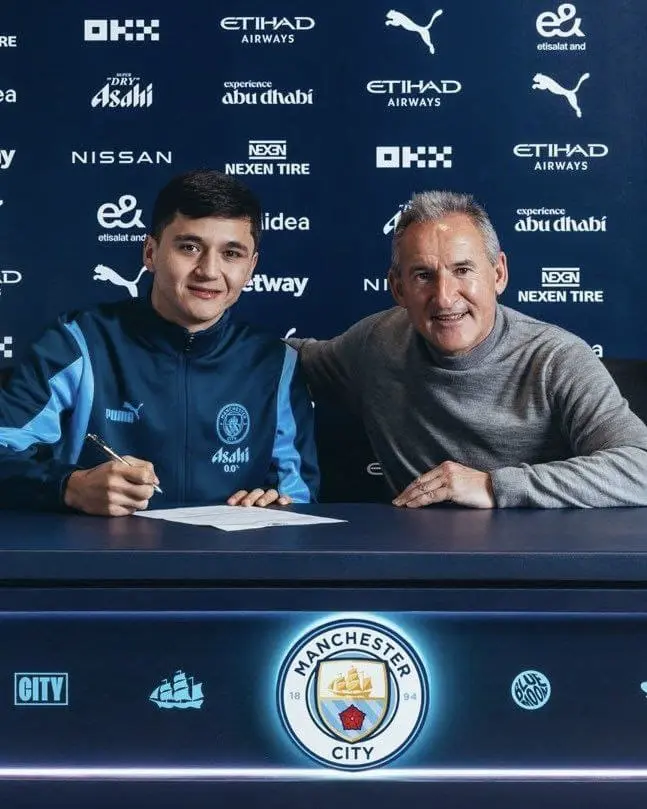 Rasman: Abduqodir Husanov — “Manchester Siti” futbolchisi