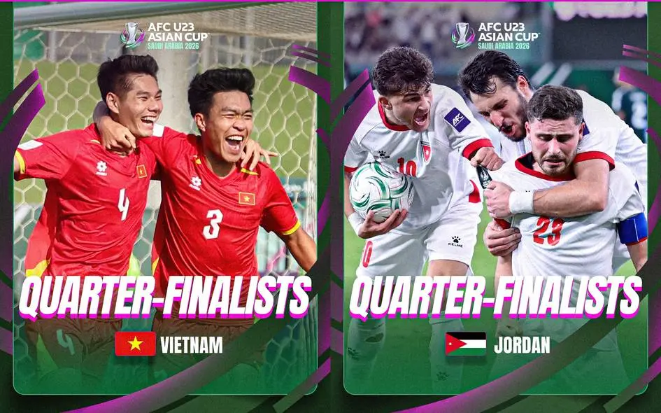 U-23 Osiyo Kubogi: Vyetnam va Iordaniya chorak finalga yo‘l oldi