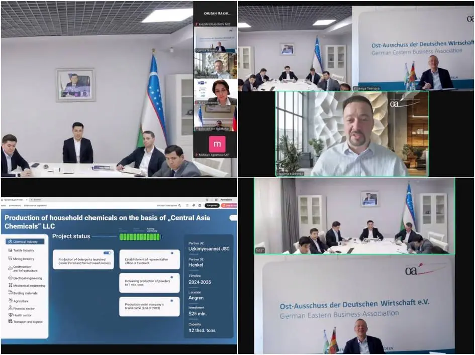 Uzbekistan and Germany review investment projects under Investment Navigator platform