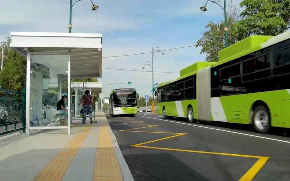 В Ташкенте запустили еще одну BRT-полосу, на участке появились 5 новых остановок