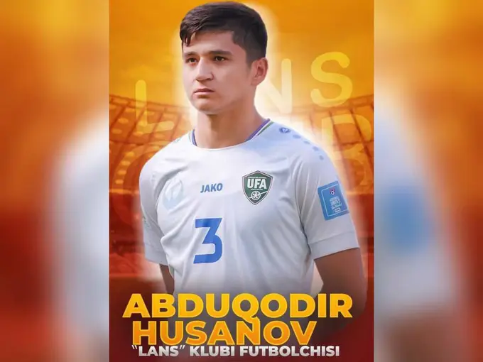 Rasman: Abduqodir Husanov — “Lans” futbolchisi 