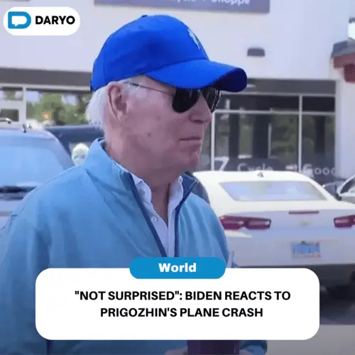 "Not surprised": Biden reacts to Prigozhin's plane crash (Video)