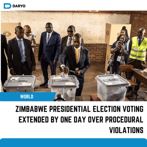 Zimbabwe presidential election voting extended by one day over procedural violations