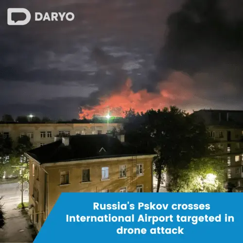 Russia's Pskov crosses International Airport targeted in drone attack