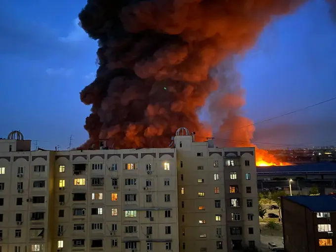 На таможенном складе в Ташкенте произошел взрыв. Сообщается о погибшем