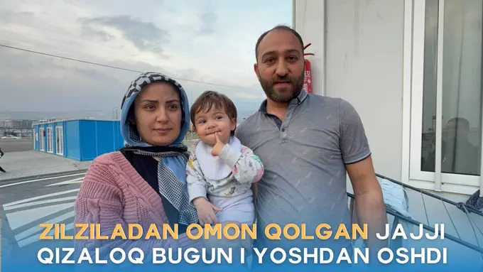 Turkiyadagi zilziladan omon qolgan jajji qizaloq bugun 1 yoshdan oshdi. U zilziladan so‘ng betonlar ostida salkam 72 soat yashagan