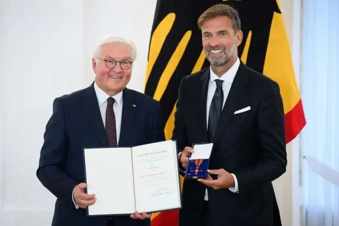 Klopp Germaniya prezidenti tomonidan mukofotlandi