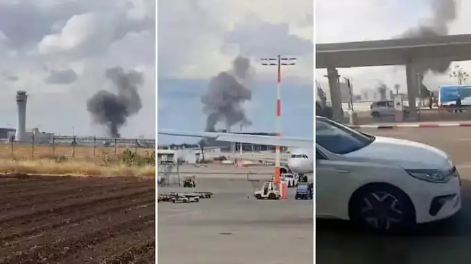 Isroildagi xalqaro aeroport hududiga raketa kelib tushdi (video) 