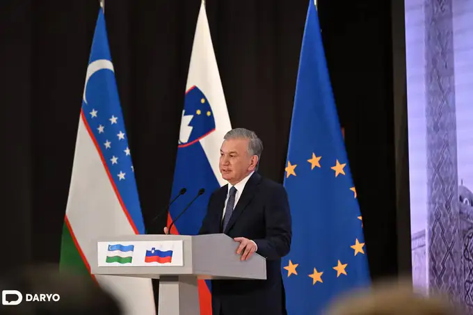 Шавкат Мирзиёев Словения президенти билан биргаликда қўшма бизнес форумида иштирок этди (фото)