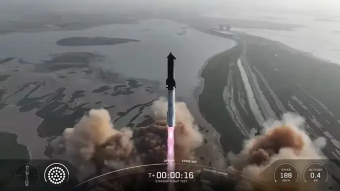 Илон Маскнинг Starship космик кемаси парвоз вақти носозликка учради (видео)