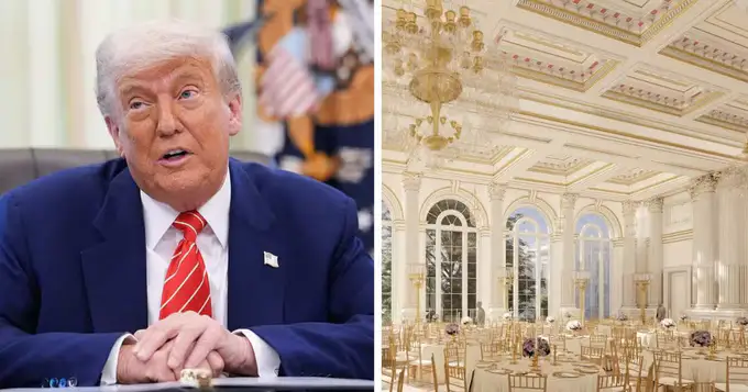 Трамп Оқ уйда ҳашаматли тантаналар зали қуриб, уни АҚШга совға қилмоқчи