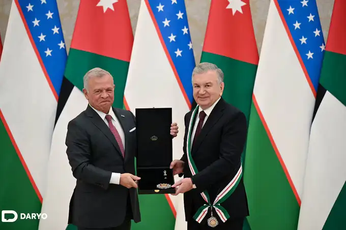 Шавкат Мирзиёев награжден орденом Иордании «Ан-Нахда»