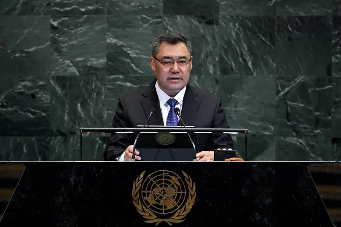 Kyrgyzstan’s Japarov calls sanctions unjustified at UN General Assembly