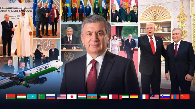 Ўзбекистон президенти 2025-йилда Ерни 4 марта айланиб чиқишга тенг масофани самолётда босиб ўтди