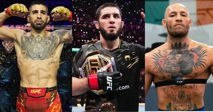 Конор қайтади, Махачев Топурияга қарши: Оқ уйдаги UFC турнирининг жанглар карди акс этган суратлар тарқалмоқда