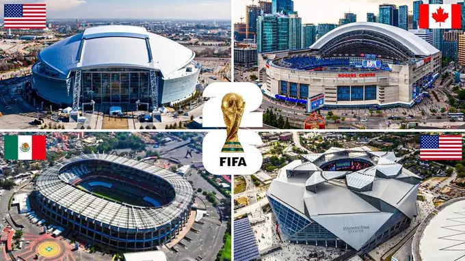 Futbol bo‘yicha JCH-2026 barcha stadionlari: afsonaviy "Azteka"dan tortib Ginnes kitobiga kirgan "Arrowhead"gacha