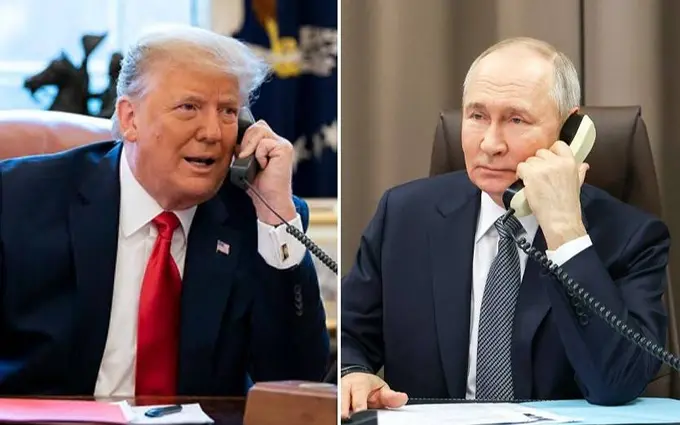 Putin va Tramp telefon orqali Ukrainadagi urushni muhokama qildi