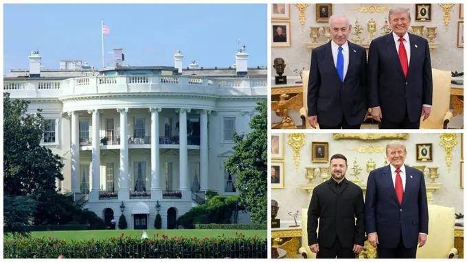 Трамп ҳузурига келган Зеленский ва Нетаньяху билан учрашди (фото)