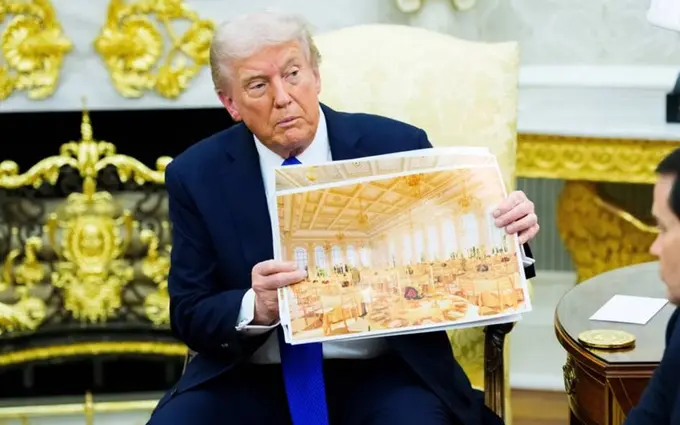 АҚШ суди Трампнинг Оқ уйда 400 млн долларлик бал зали қуришини блоклади