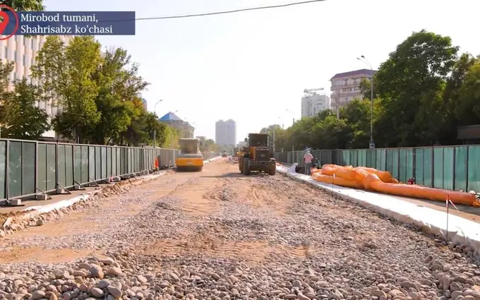 BRT-полоса на улице Шахрисабз в Ташкенте: первый участок откроют до конца августа