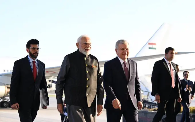 Uzbekistan welcomes Indian Prime Minister Narendra Modi on state visit