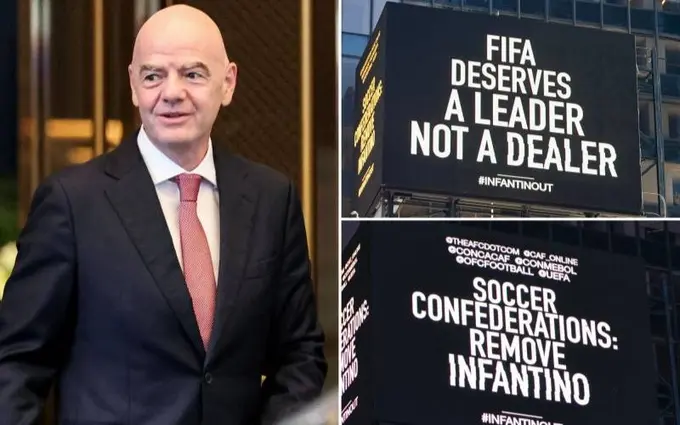 “FIFA savdogarga emas, yetakchiga munosib” — AQSHda Infantinoga qarshi chaqiriqlar paydo bo‘ldi