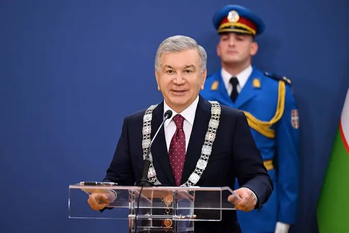 Shavkat Mirziyoyev Serbiyaning oliy davlat mukofoti bilan taqdirlandi