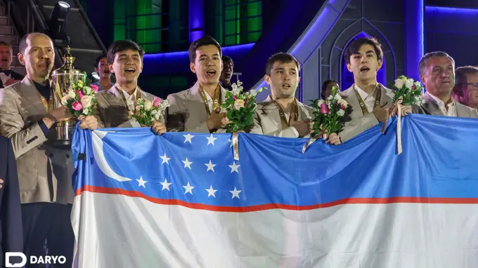 Samarqanddagi tarixiy zafar: o‘zbekistonlik shaxmatchilar ikkinchi bor Olimpiada oltin medalini qo‘lga kiritdi (fotogalereya)